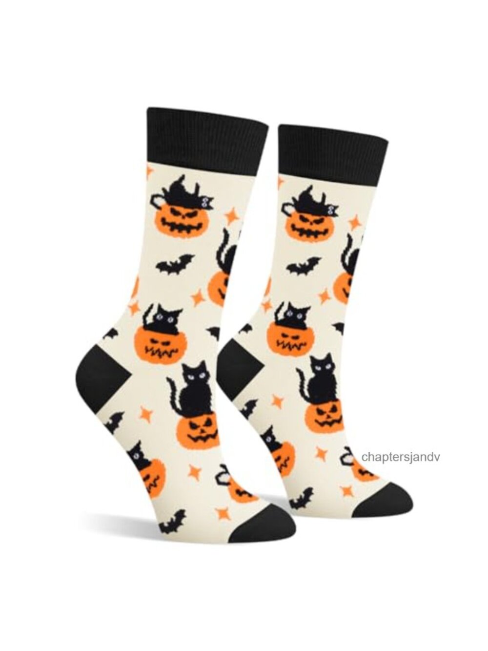 Funny Halloween Crew Socks for Women Combed Cotton Novelty Dress Socks